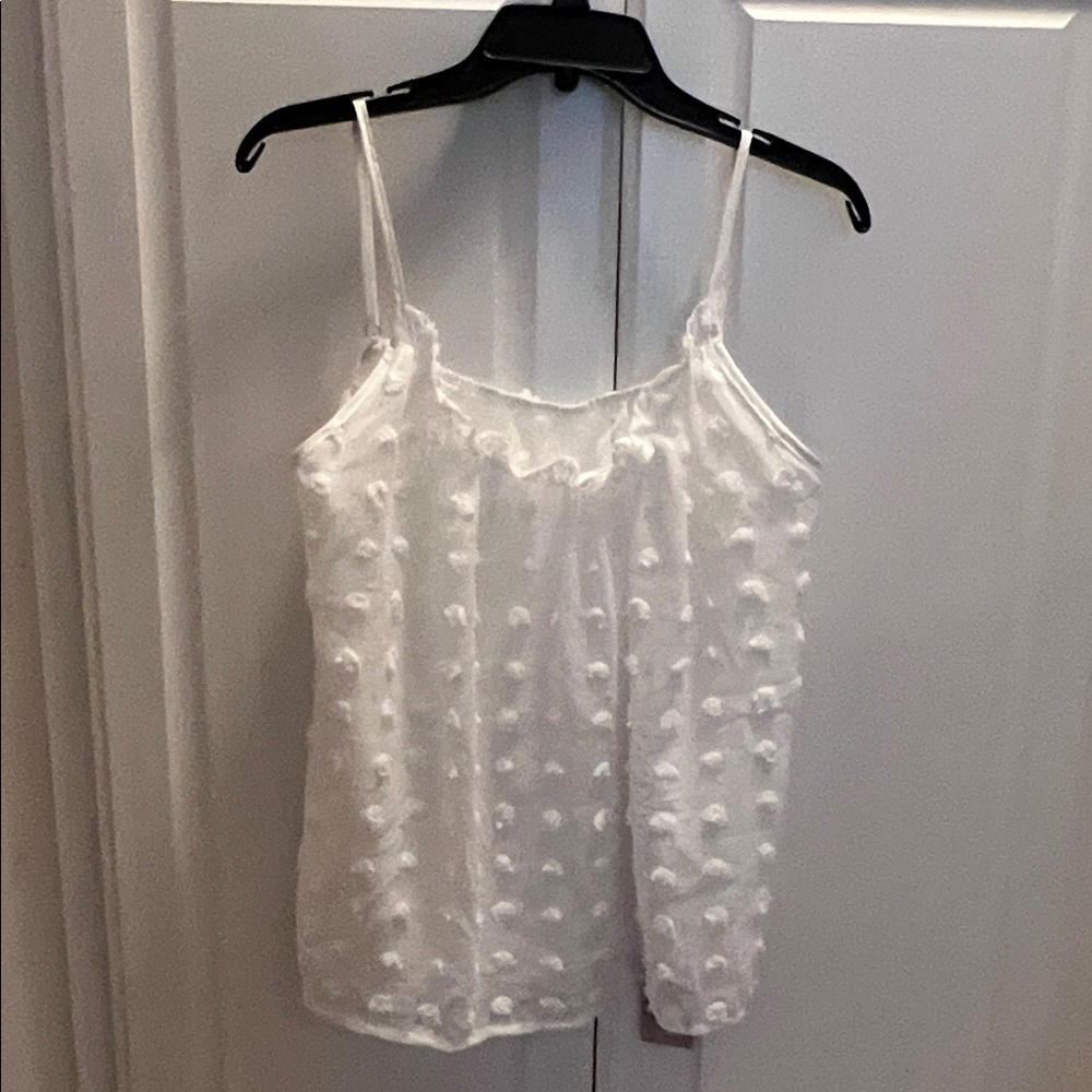 Emery Rose White Swiss Dotted Tank XL NWT